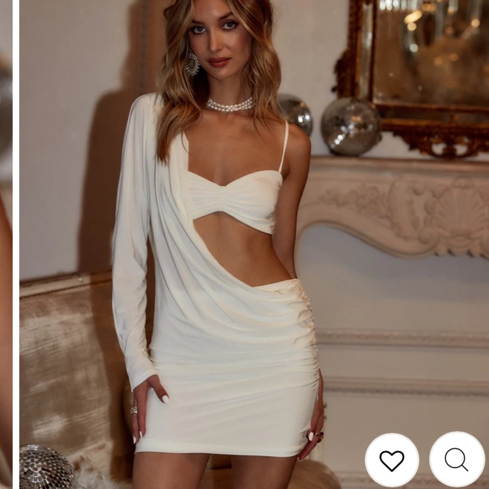 KIERA WHITE CUTOUT MINI DRESS